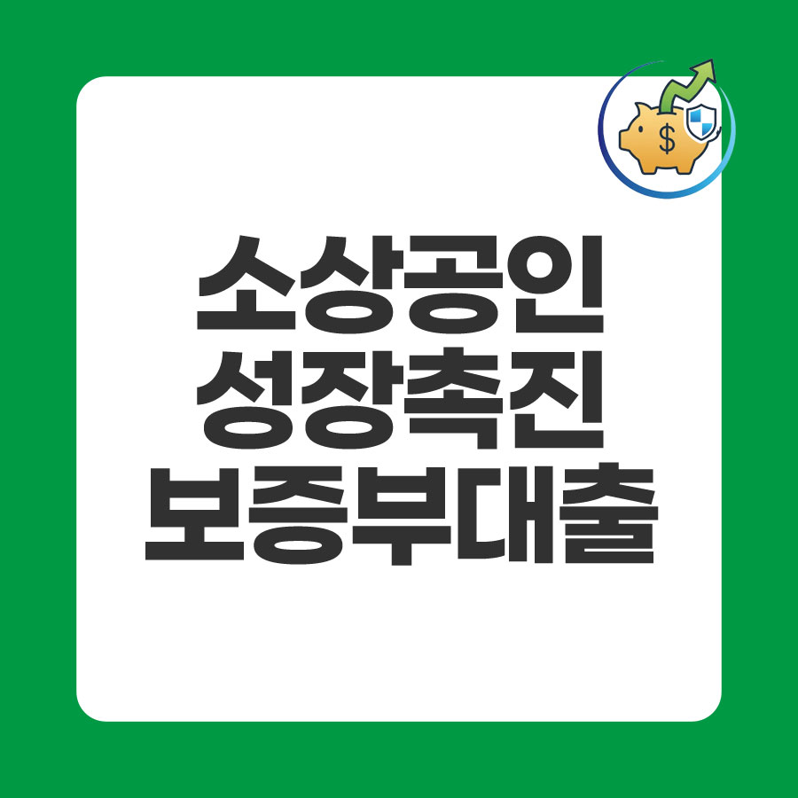 소상공인 성장촉진 보증부대출